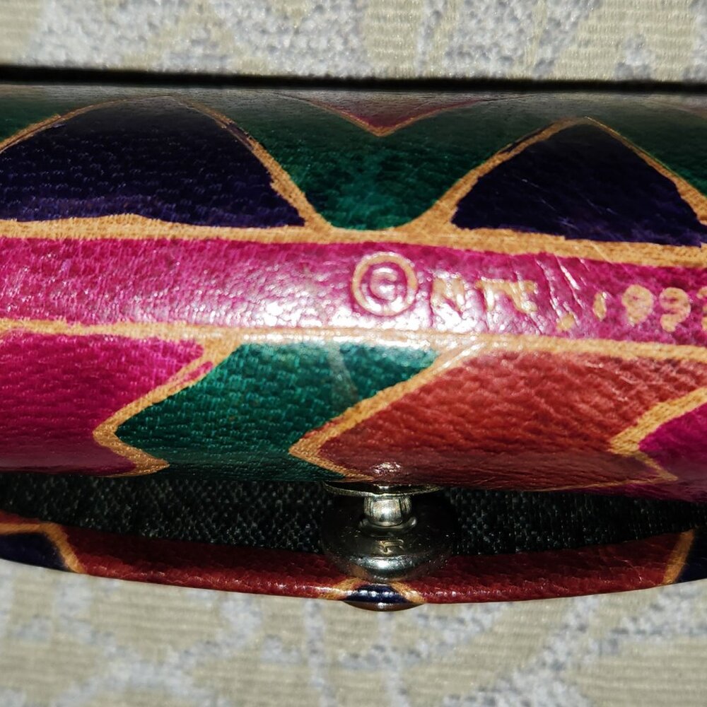 Vintage Handmade Leather Lipstick Case - Kitty Cats - NEW - Picture 2 of 4